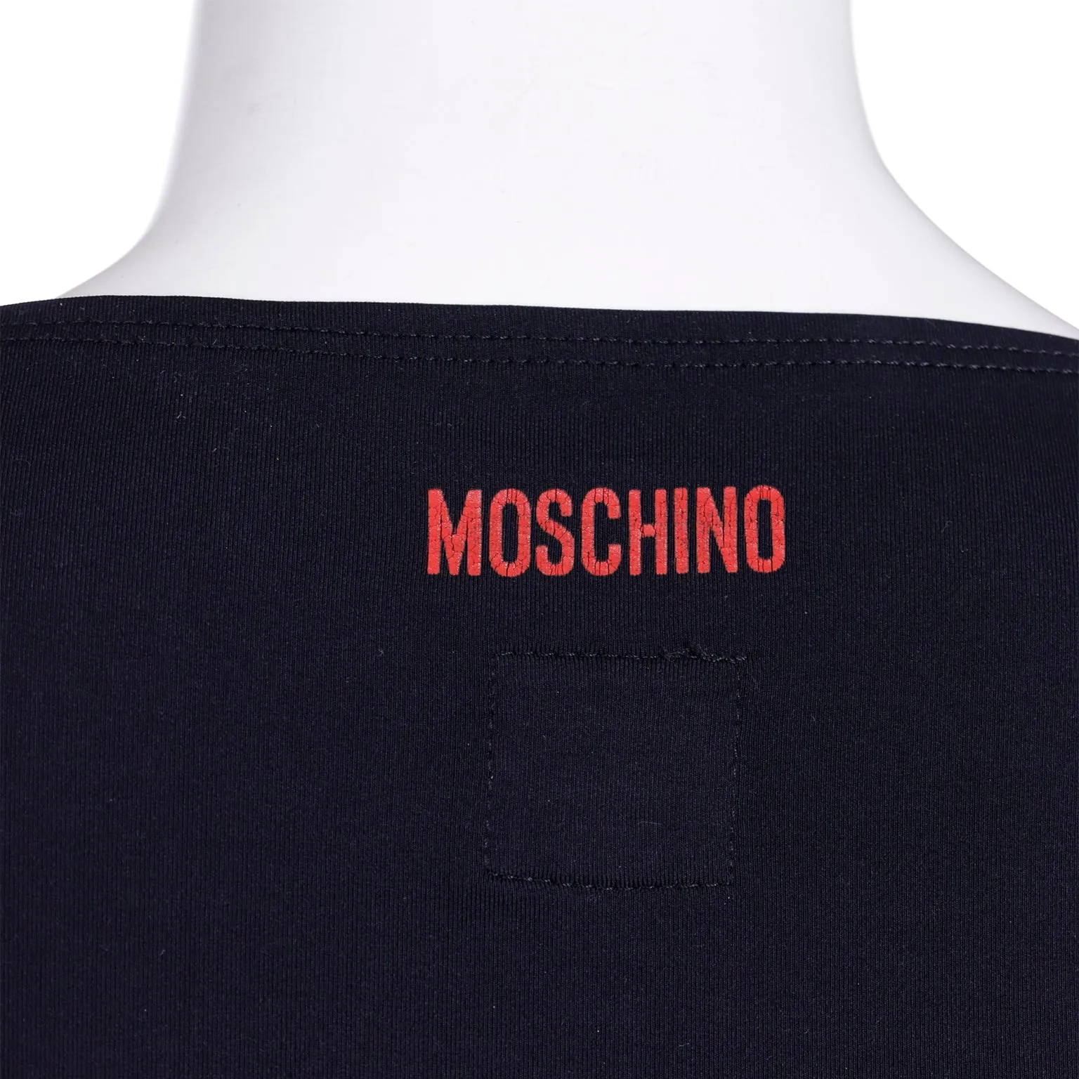 1990s Moschino Fashion Is No More Statement Vintage Maxi Dress