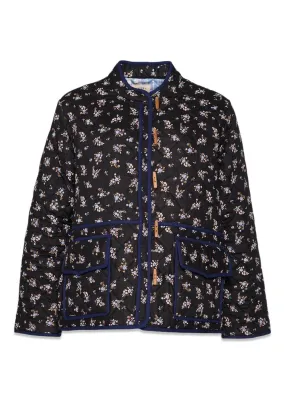 Adriane Quilted Cotton Jacket - Floral Black