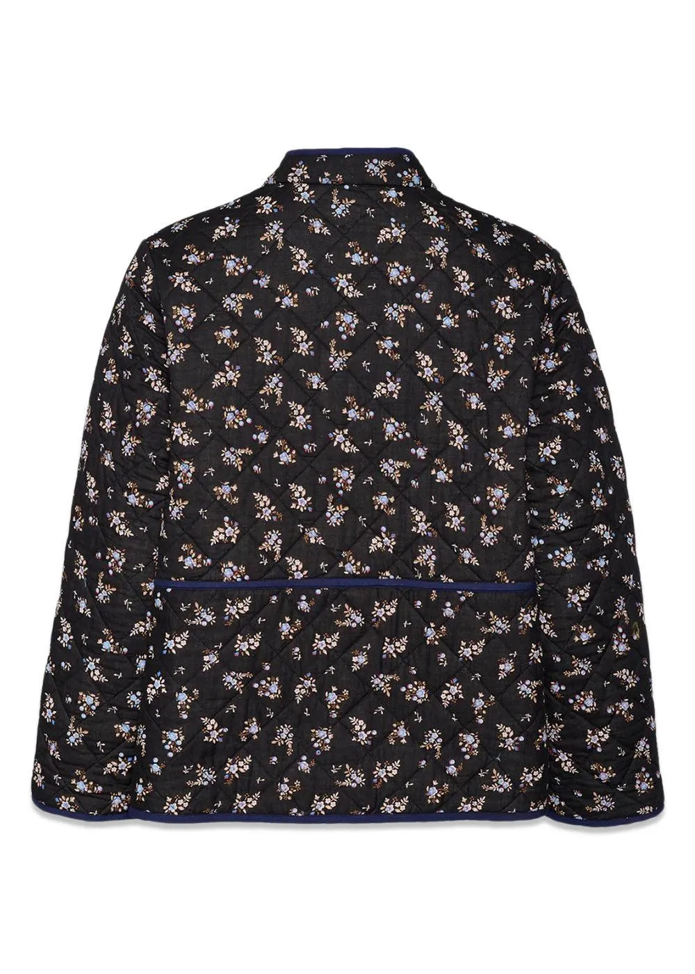 Adriane Quilted Cotton Jacket - Floral Black