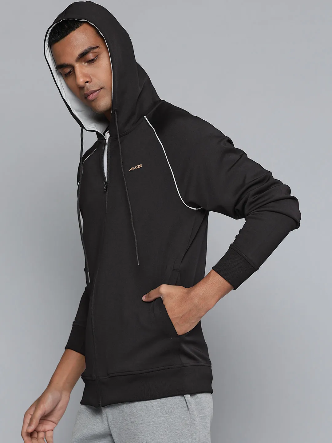 Alcis Men Black Running Sporty Jacket