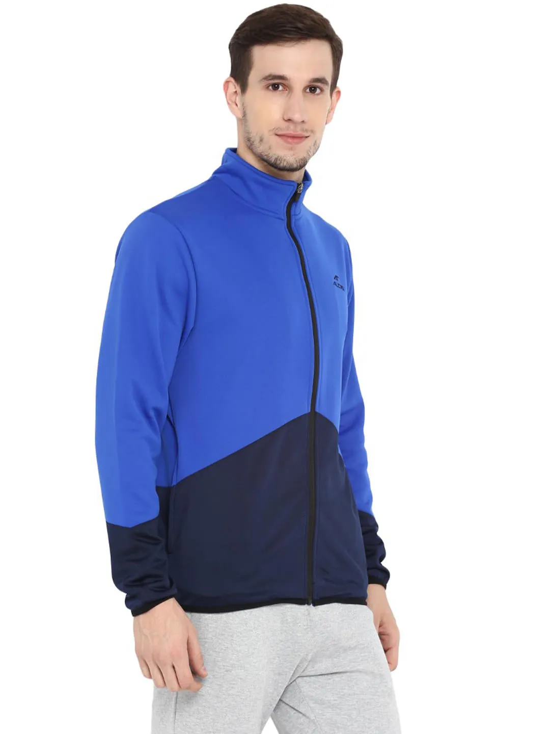 Alcis Men Blue Colourblocked Lightweight Sporty Jacket