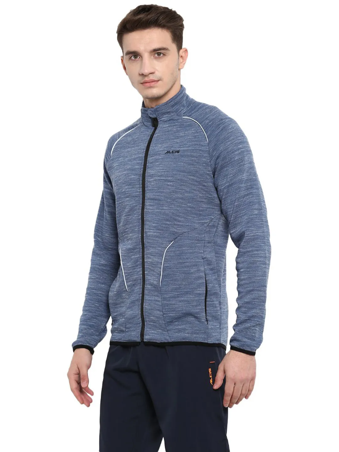 Alcis Men Blue Solid Sporty Jacket