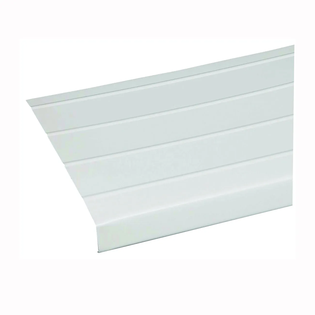 Amerimax 77104 Fascia Trim, 12 ft L, 8 in W, 0.0112 Gauge, Aluminum, White, Enamel