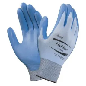 Ansell HyFlex Coated Gloves, 11, Blue/Gray, 111712