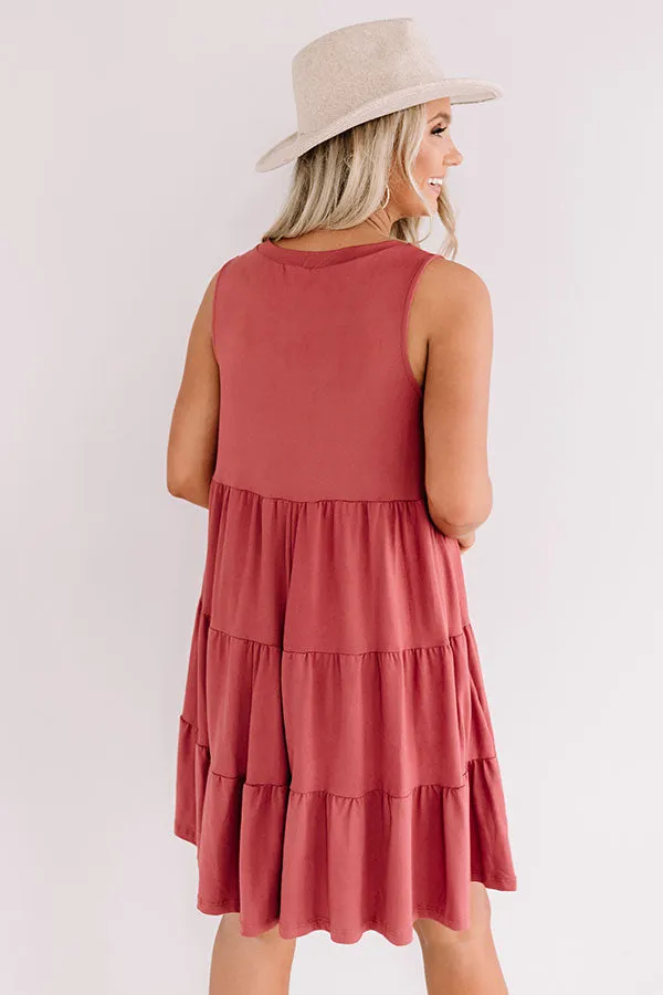 Apple Spiced Wishes Babydoll Dress In Sangria