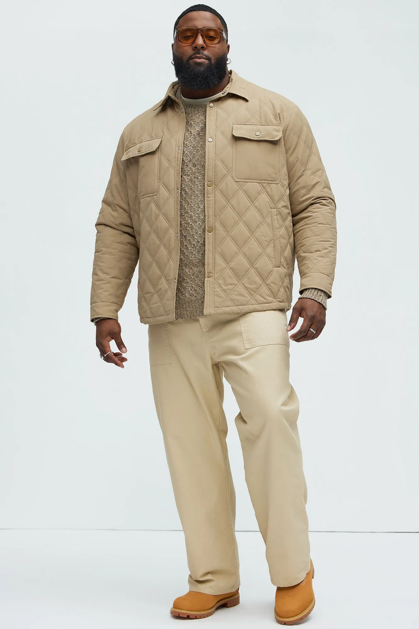 Auburn Quilted Shirt Jacket - Tan