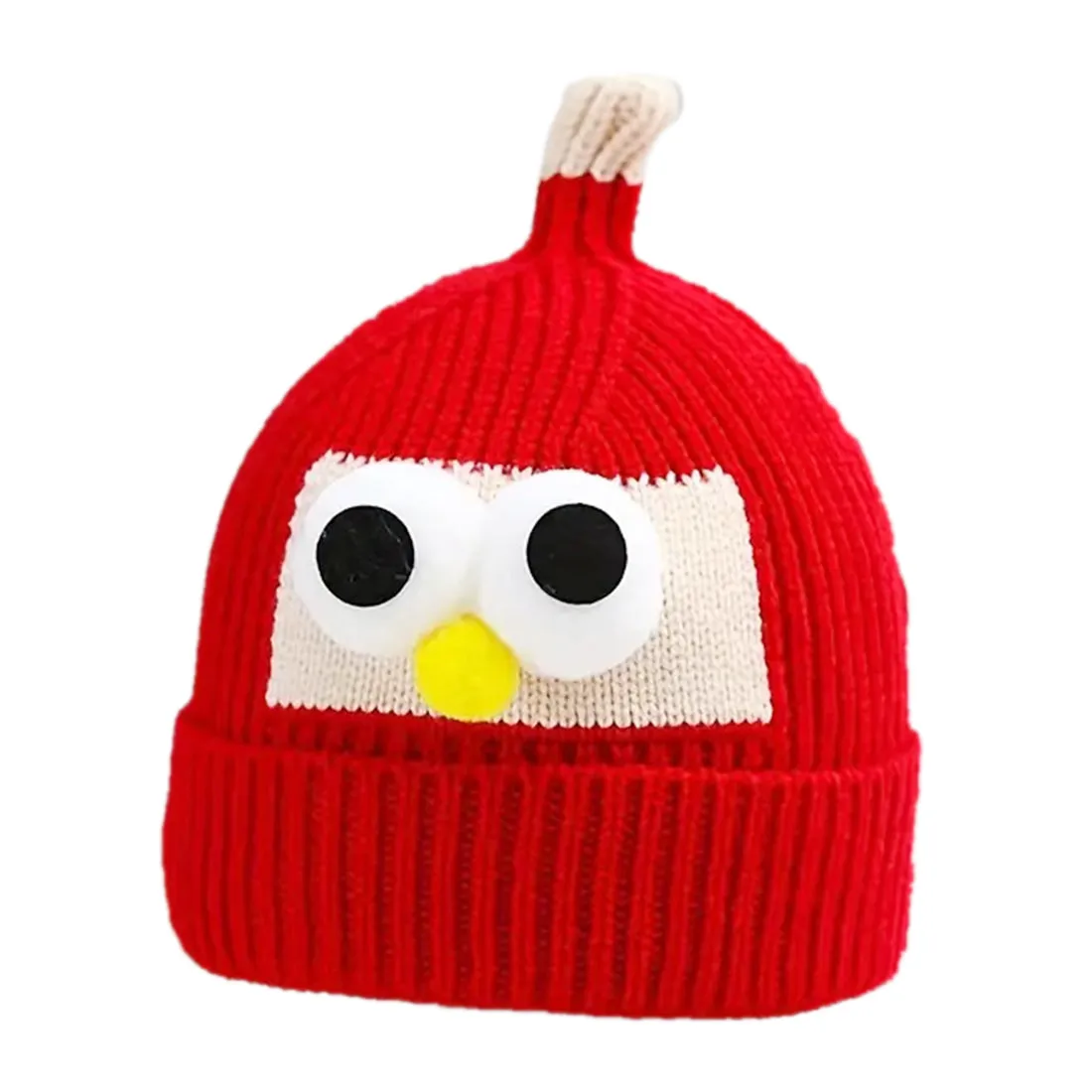 Babymoon Cartoon Angry Birds Woolen Winter Kids Cap Hat | Red