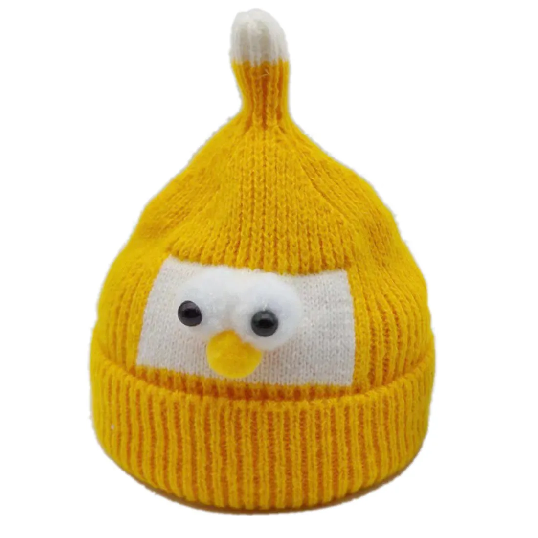 Babymoon Cartoon Angry Birds Woolen Winter Kids Cap Hat | Yellow