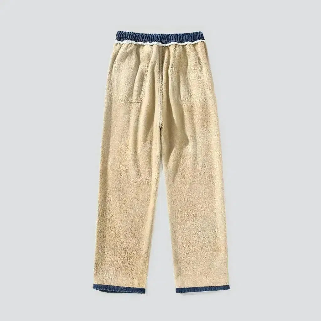 Baggy men's fleece jeans