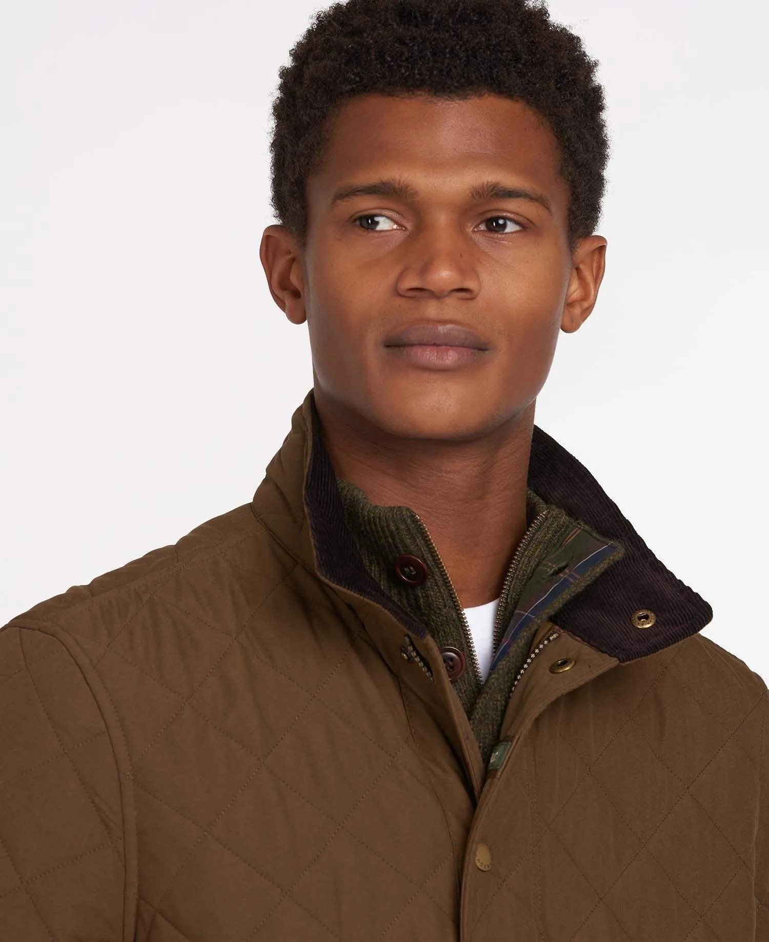 Barbour Vatteraður Jakki - Shoveler Quilted Jacket - Dark Sand