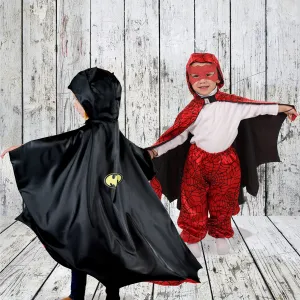 Bat Hero / Spider Hero Reversible Cape Costume for Creative Play and Halloween