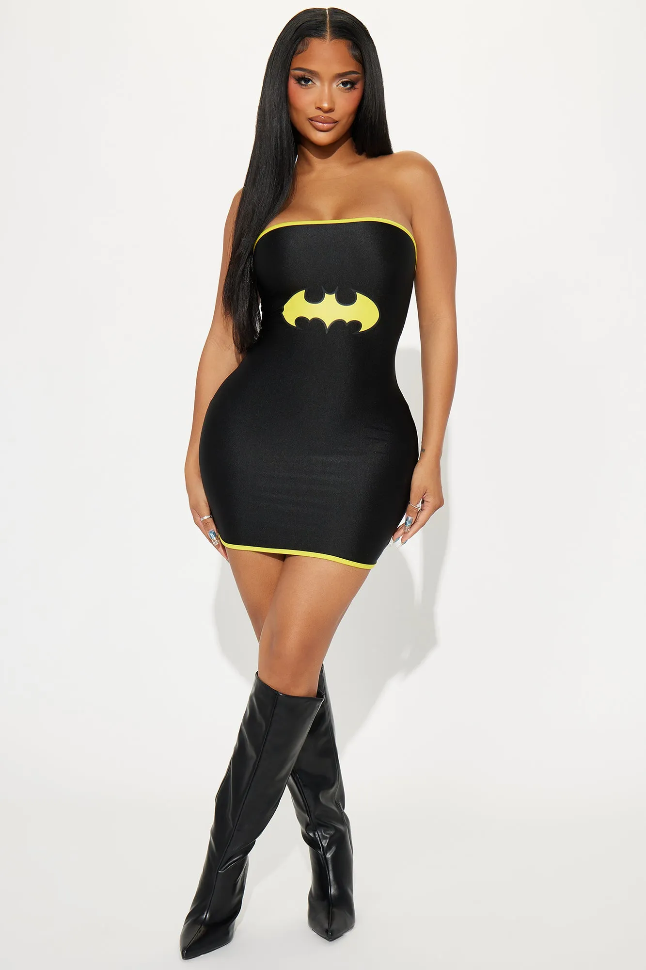 Batgirl Tube Dress Costume - Black/Yellow