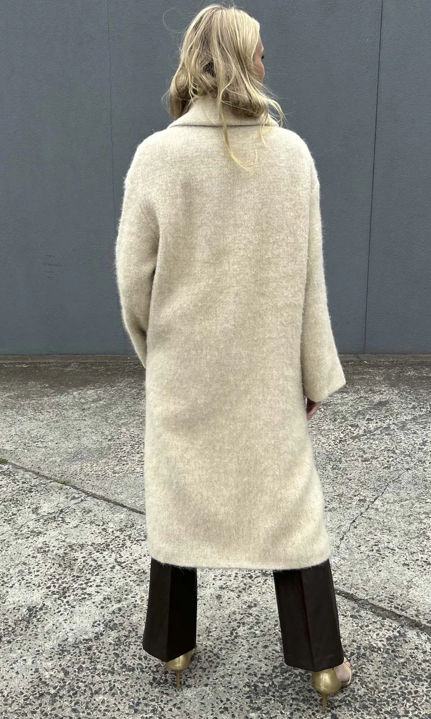 Beatrice B Alpaca/ Wool Coat - Biscuit