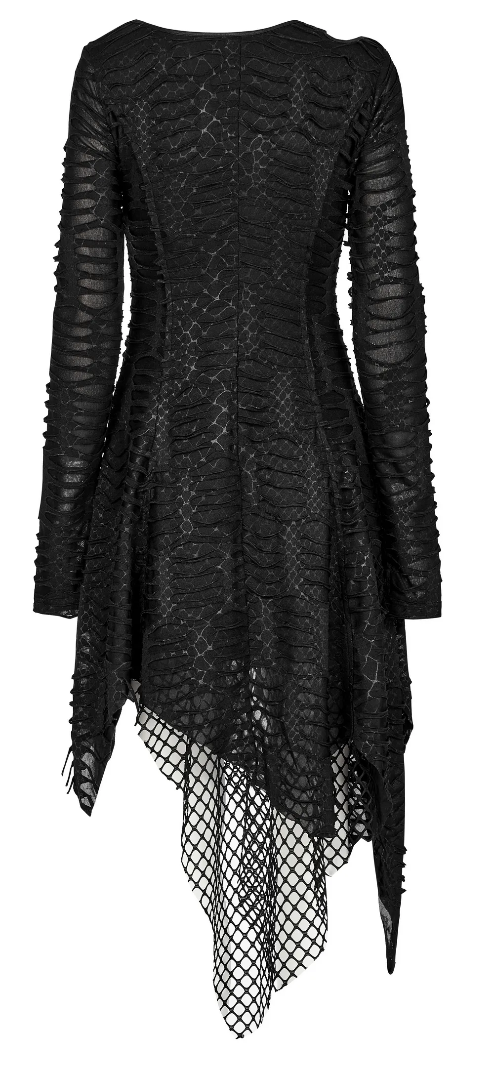 Black Gothic Snake Print Long Sleeve Cutout Dress