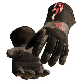 BLACK STALLION BS50 - BSX Reinforced Leather Kevlar Stick Welding Gloves, Medium