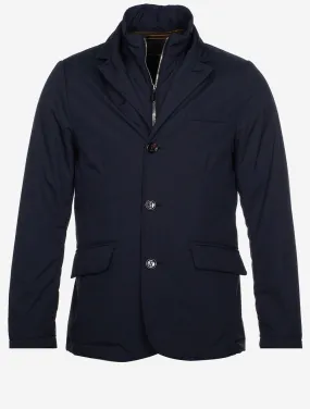 Blazer Jacket With Inlay Navy