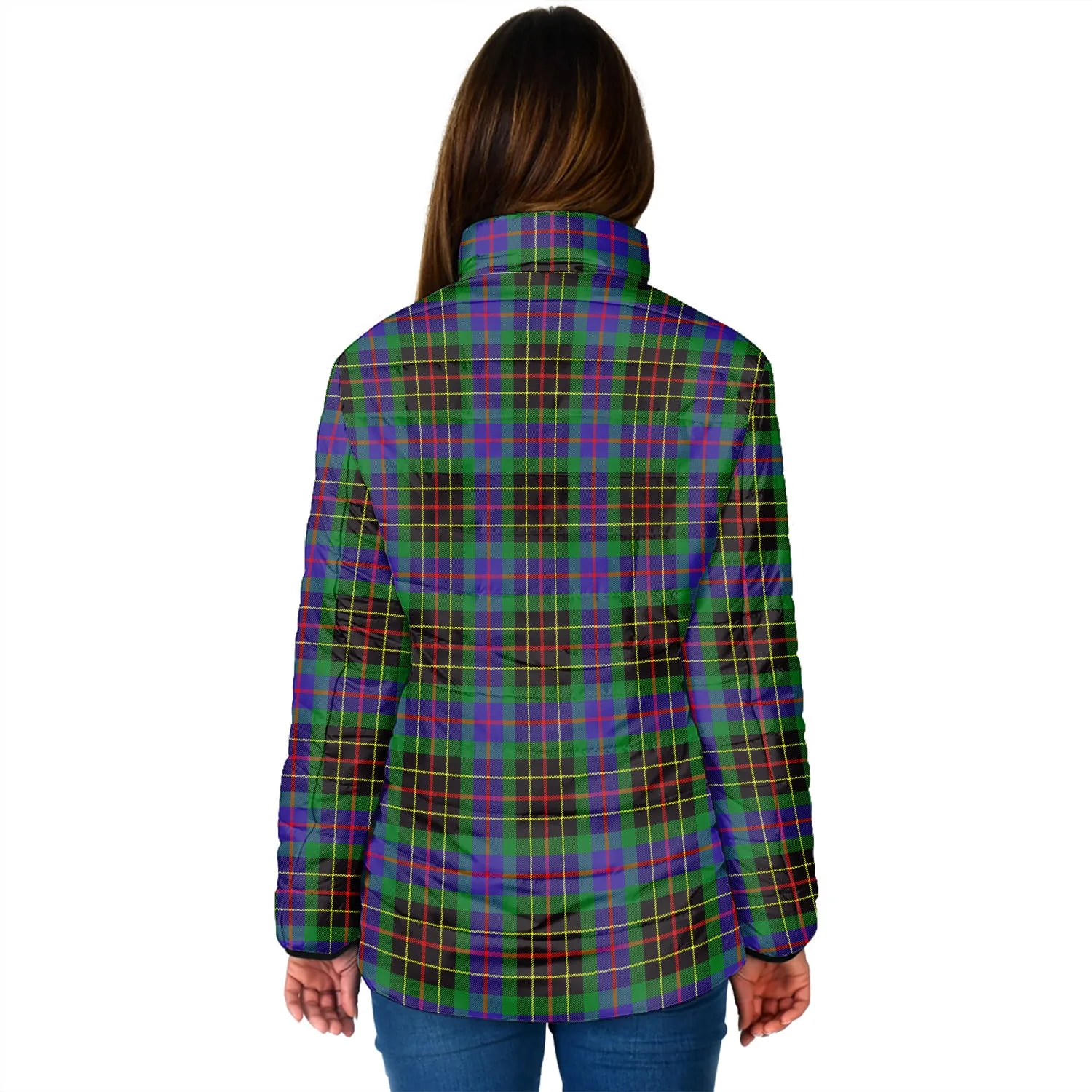 Brodie Hunting Modern Tartan Padded Jacket with Family Crest