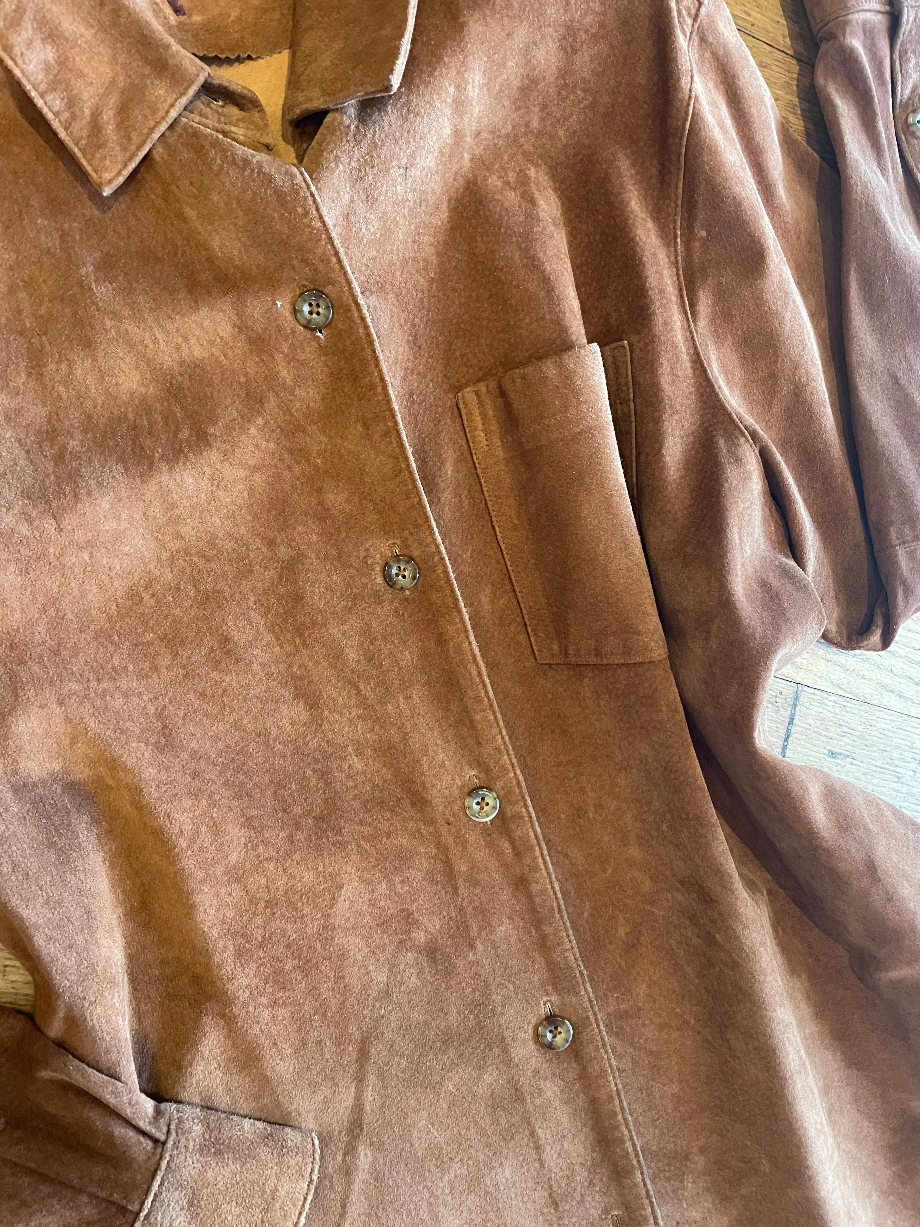 Brown Suede Top