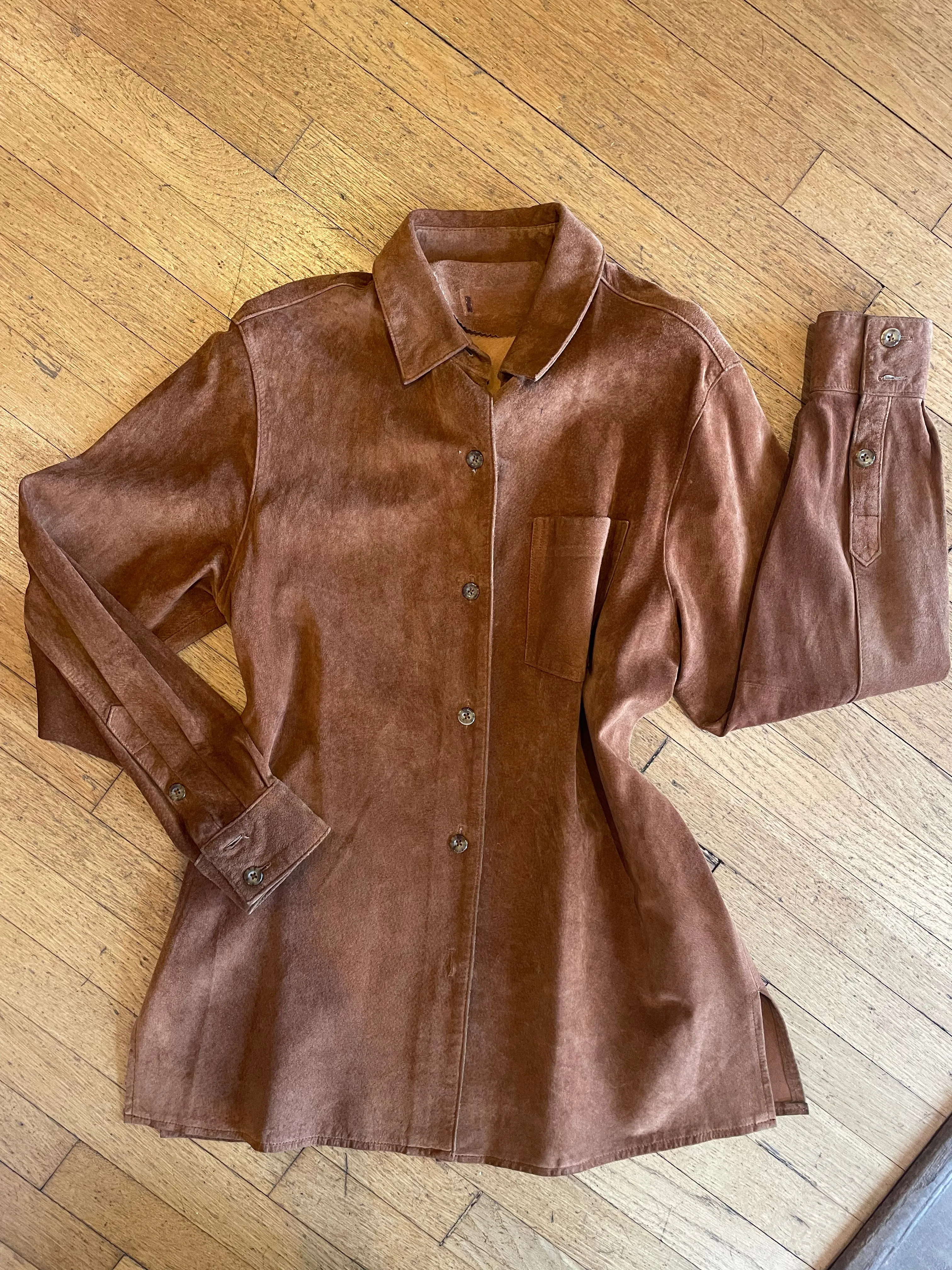 Brown Suede Top