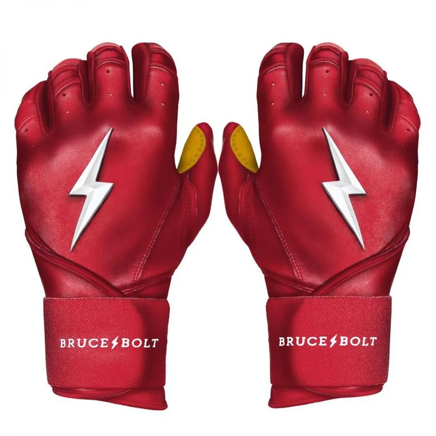 Bruce Bolt Adult Premium Pro Long Cuff Pair of Batting Gloves