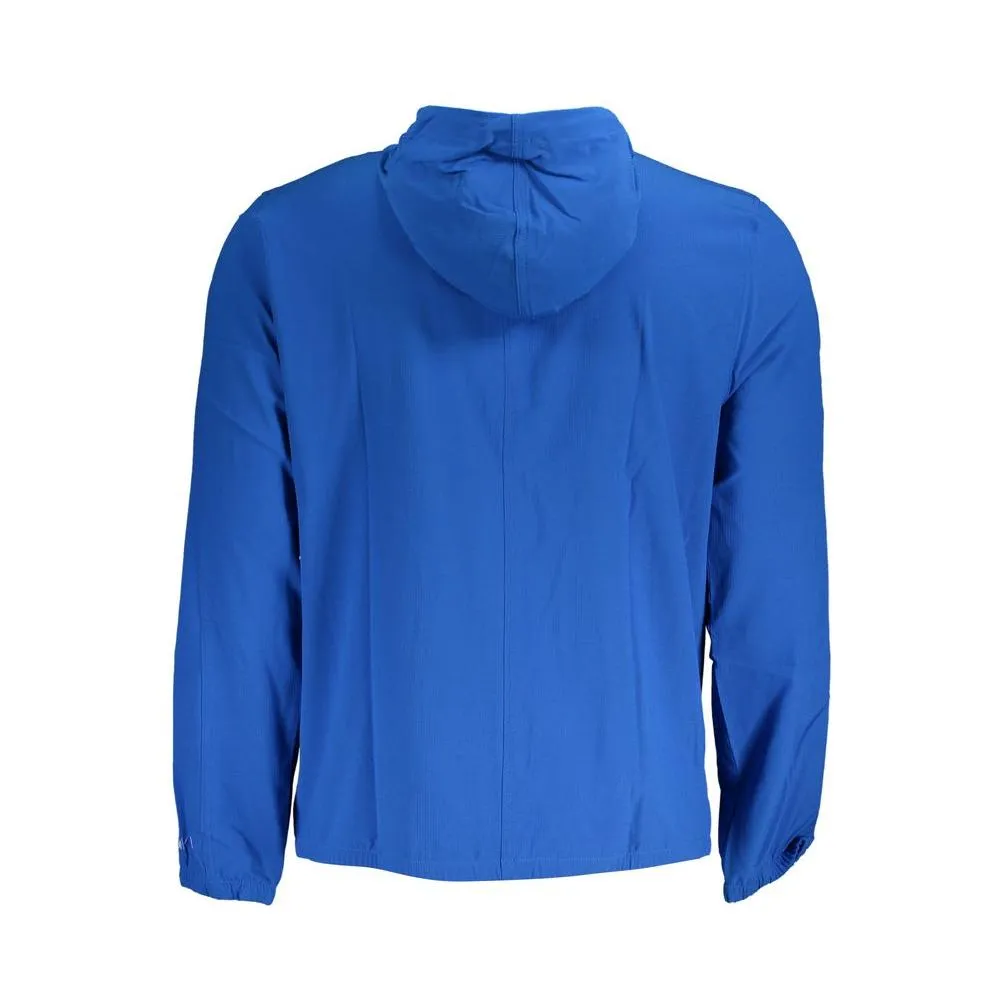 Calvin Klein Sleek Hooded Sports Jacket in Vibrant Blue