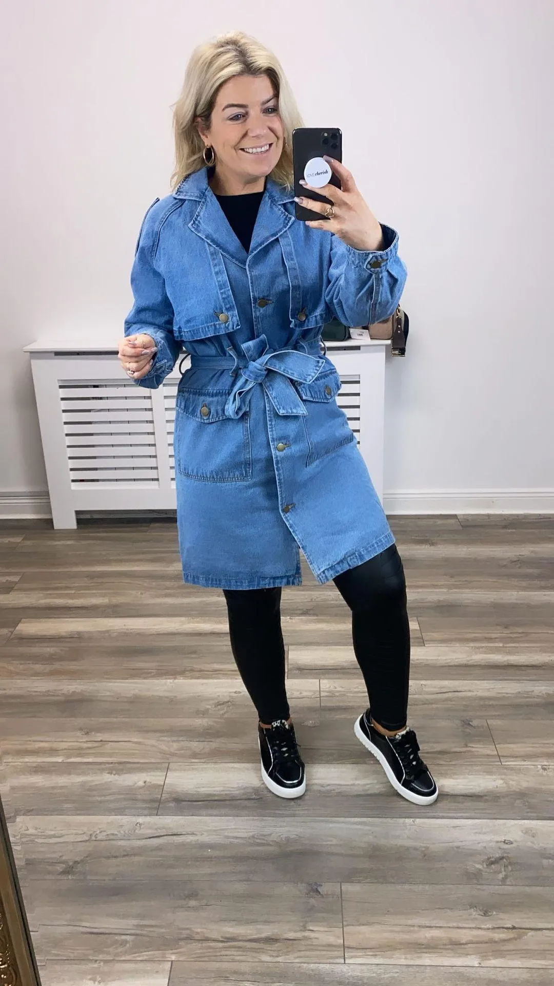 Camilla Denim Trenchcoat (Light Wash)