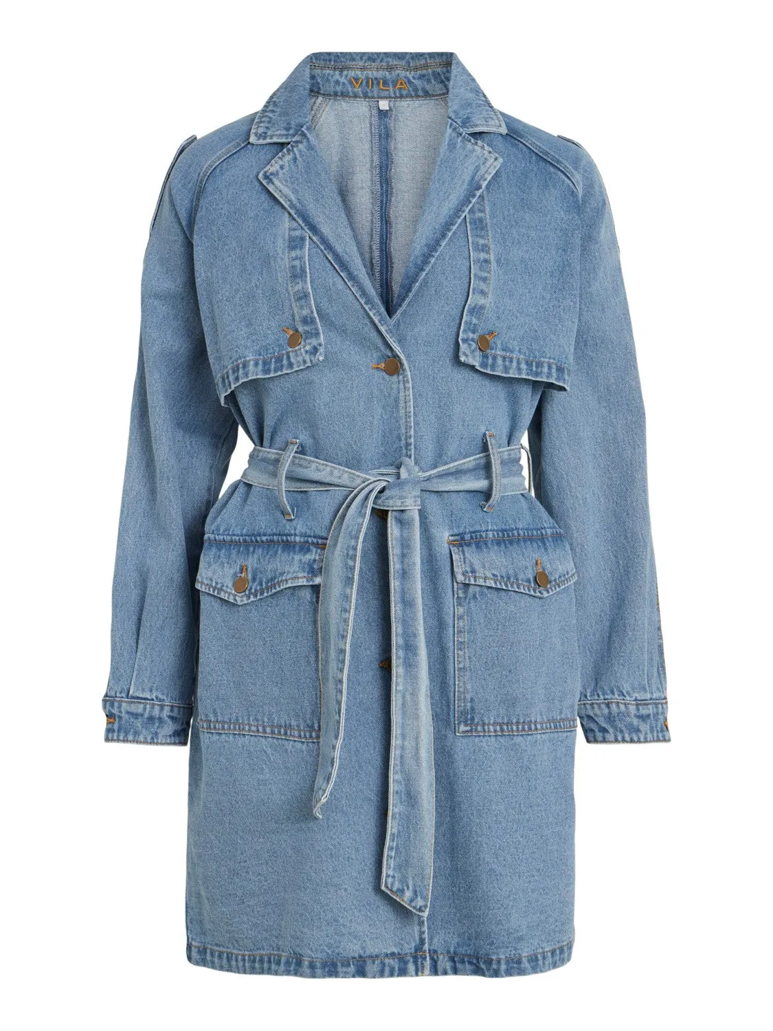 Camilla Denim Trenchcoat (Light Wash)