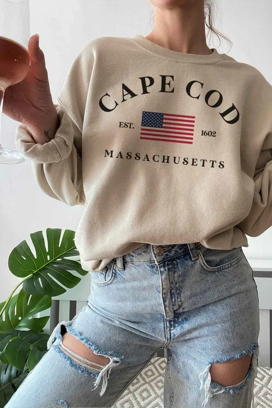 CAPE COD MASSACHUSETTES GRAPHIC SWEATSHIRT