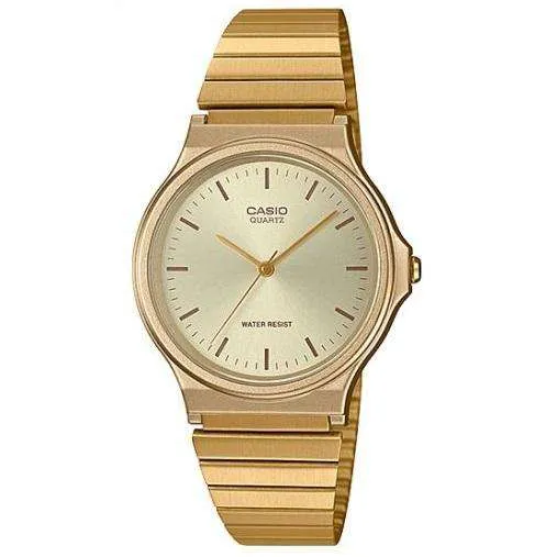 Casio MQ-24G-9EDF Gold Plated Strap Watch for Women