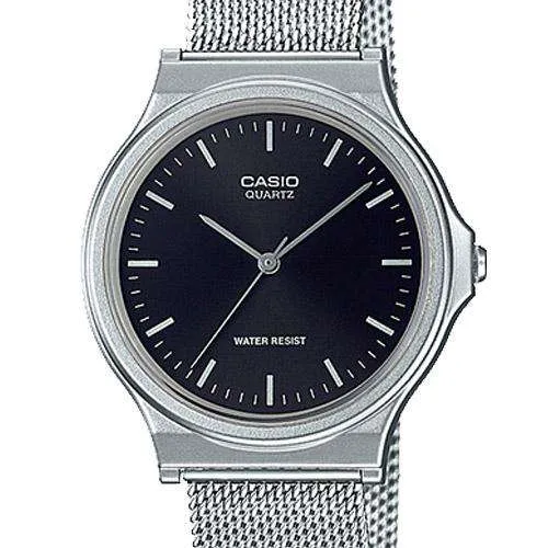 Casio MQ-24M-1EDF Stainless Steel Mesh Strap Watch for Women