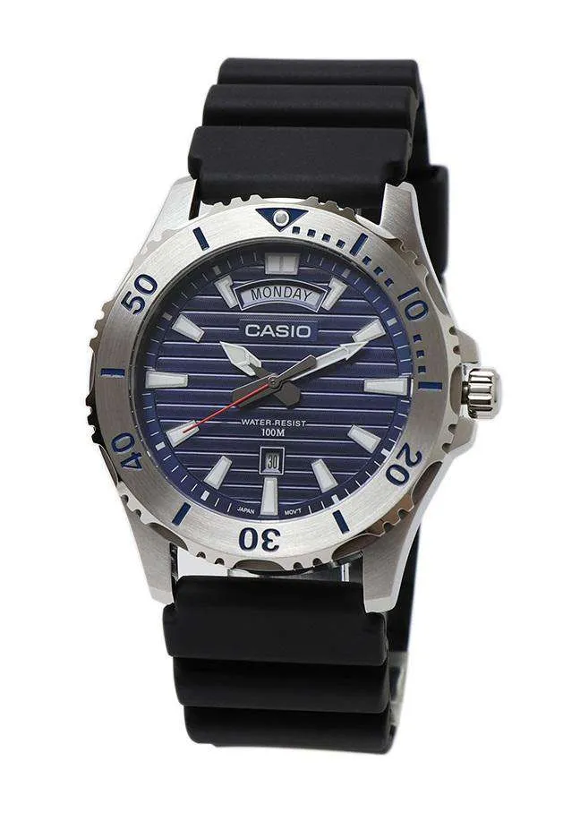 Casio MTD-1087-2A Black Resin Strap Marine Sports Watch for Men