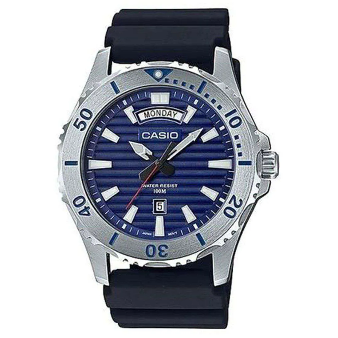 Casio MTD-1087-2A Black Resin Strap Marine Sports Watch for Men