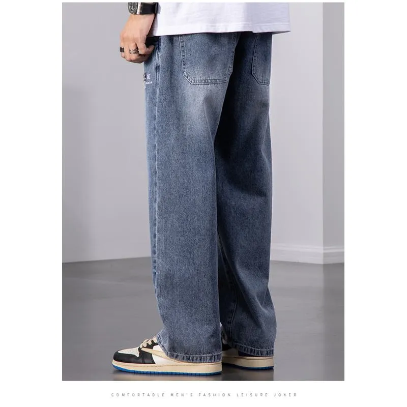 Casual Cutting Loose Fit Straight Jeans