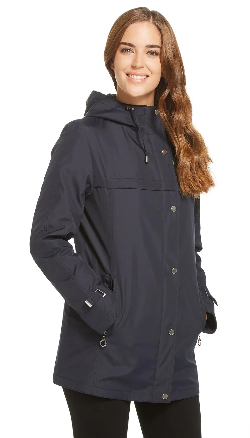 CASUAL HOODED A-LINE JACKET