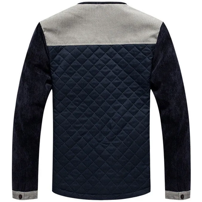 Casual Quilted Jacket with Contrast Insert