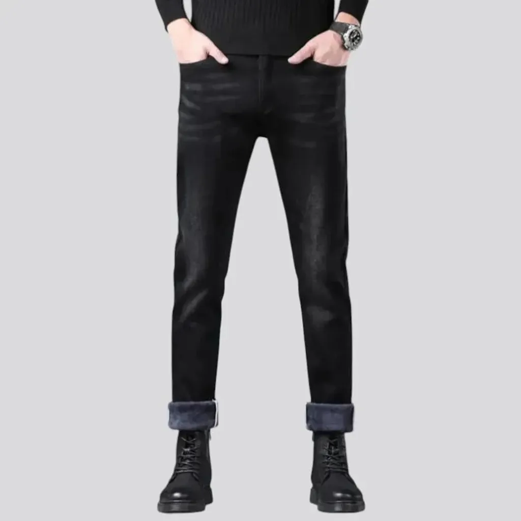 Casual stretchable mid-rise men's jeans