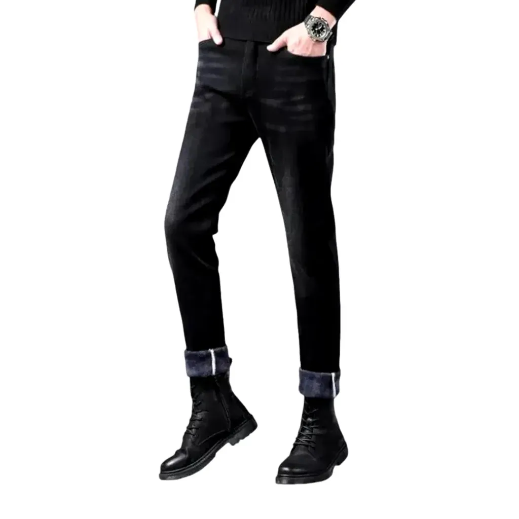 Casual stretchable mid-rise men's jeans