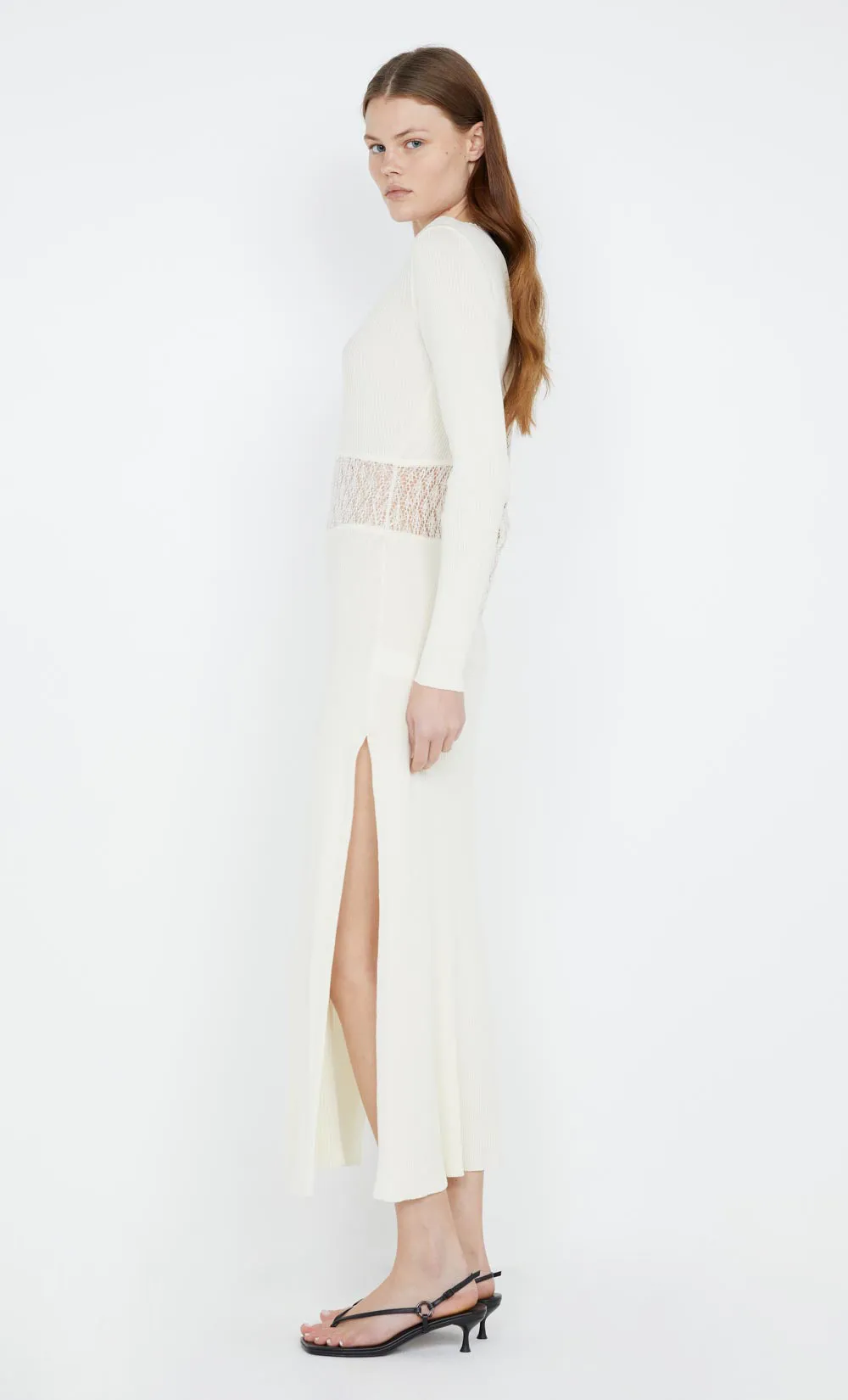 CHANTELLE LONG SLEEVE DRESS - IVORY