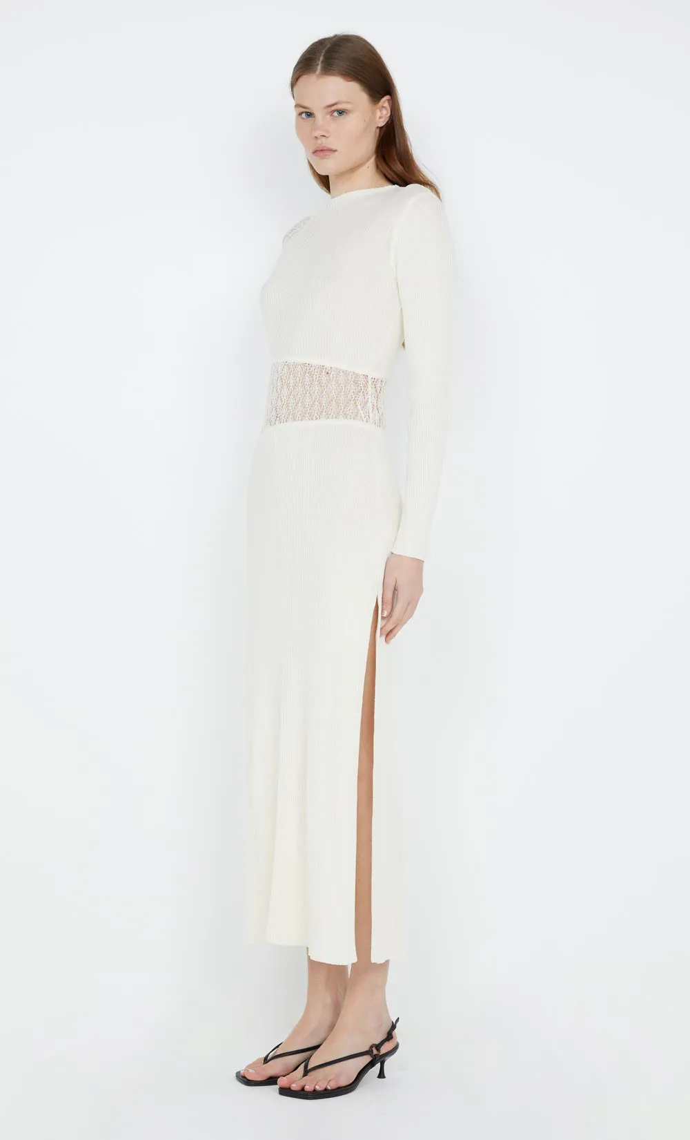 CHANTELLE LONG SLEEVE DRESS - IVORY