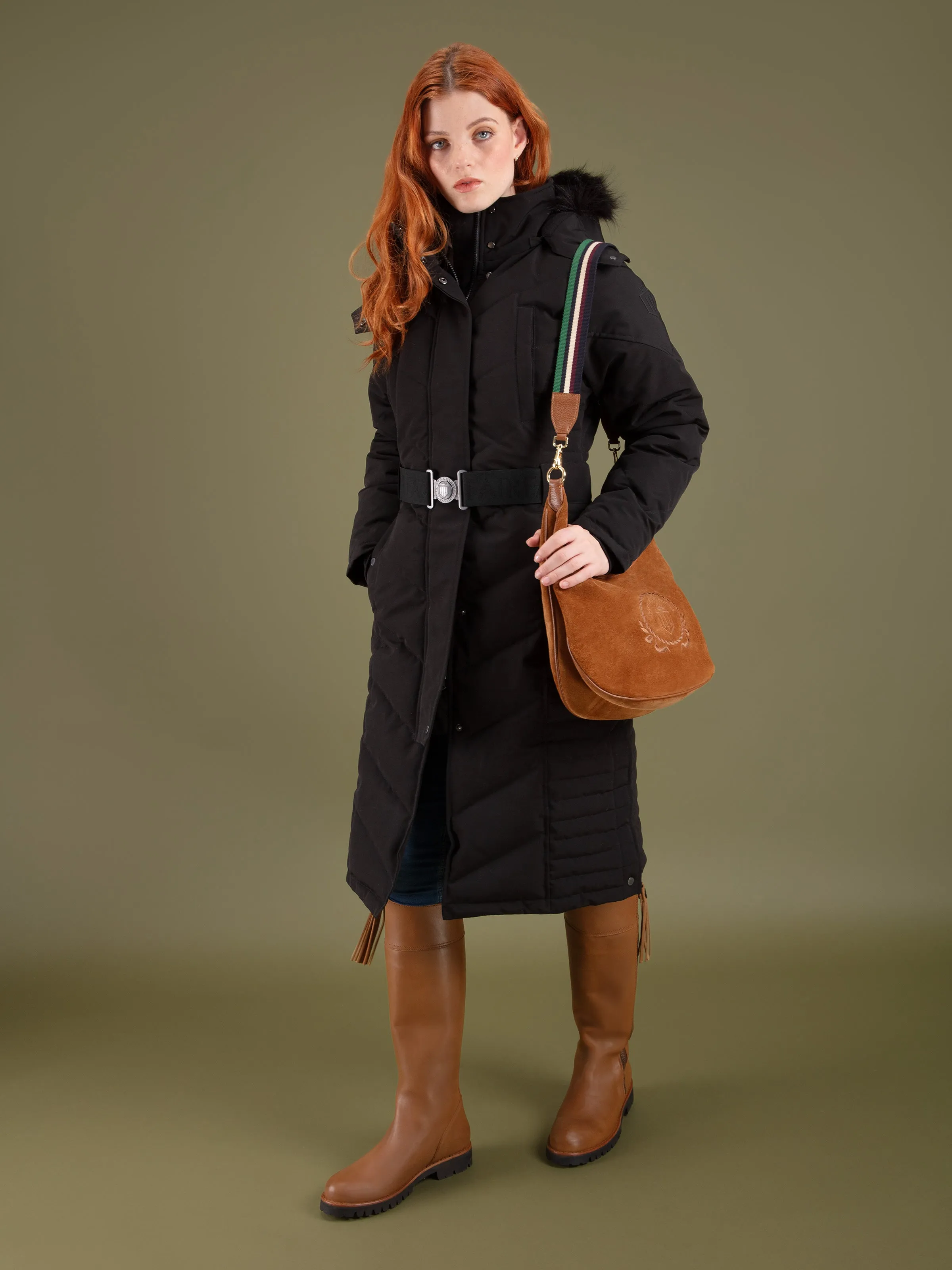 Charlotte Padded Longline Coat - Black