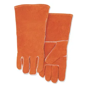 COMFOflex® Premium Leather Welding Gloves, Split Cowhide, Large, Russet 1 Pair