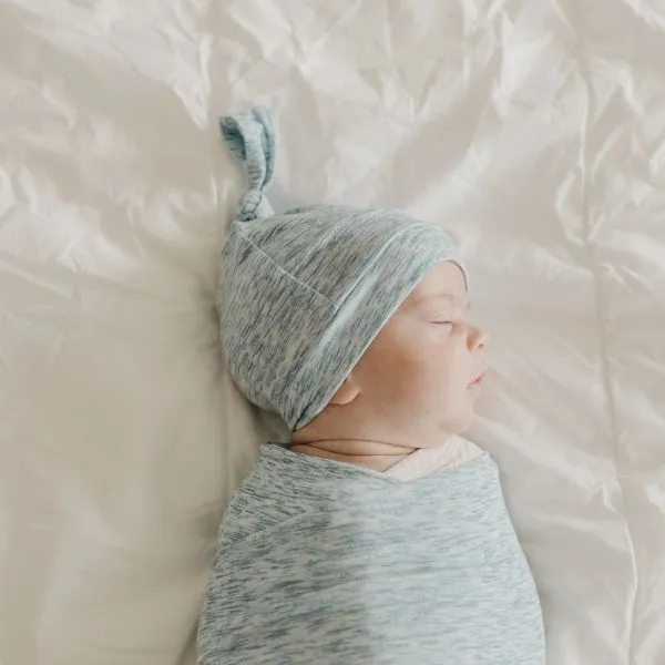 Copper Pearl Newborn Top Knot Hat - Lennon