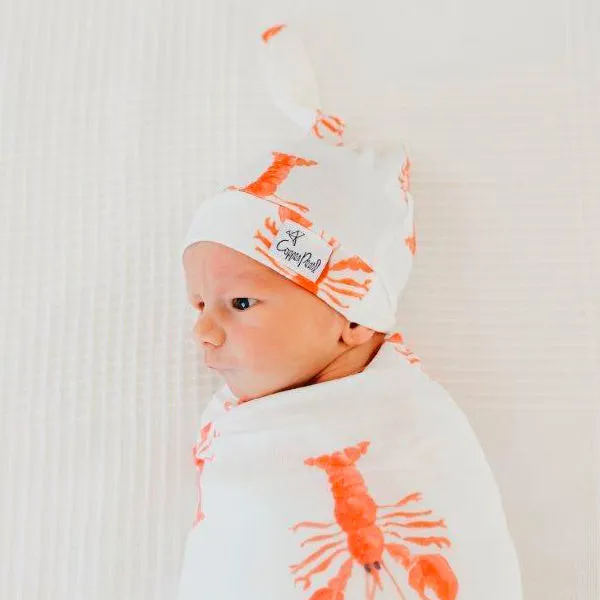 Copper Pearl Newborn Top Knot Hat - Skipper