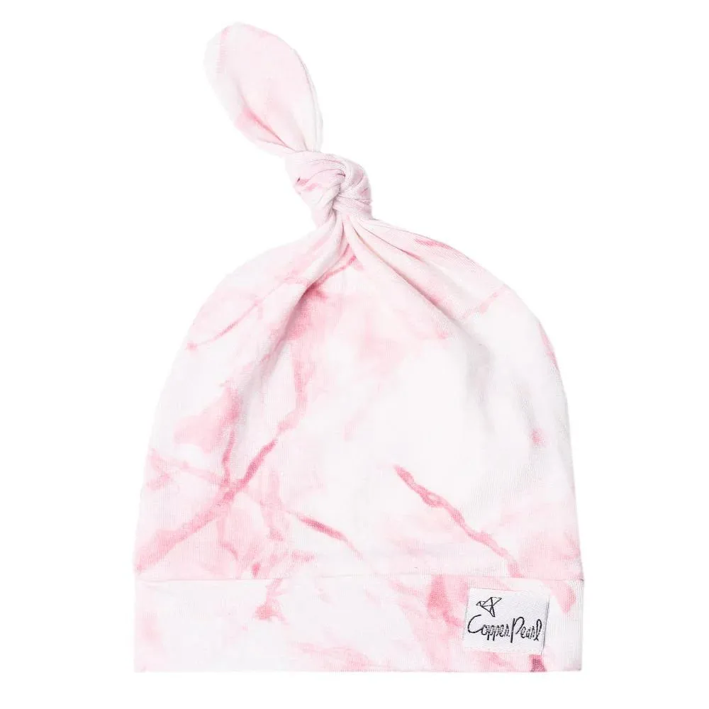 Copper Pearl Top Knot Hat 0-4 Months- Roxy