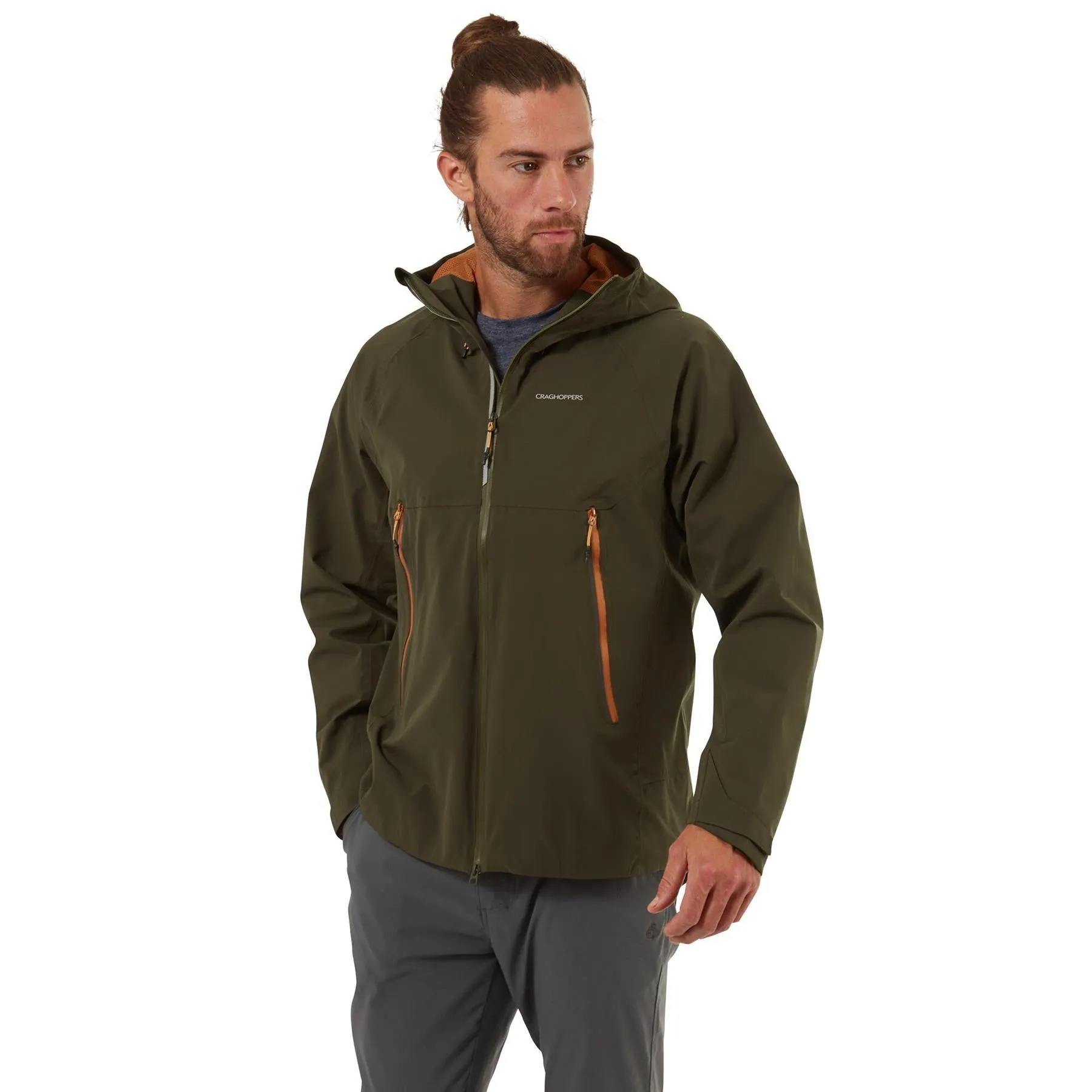 Craghoppers Mens Trelawny II Waterproof Breathable Stretch Hooded Hooded Coat