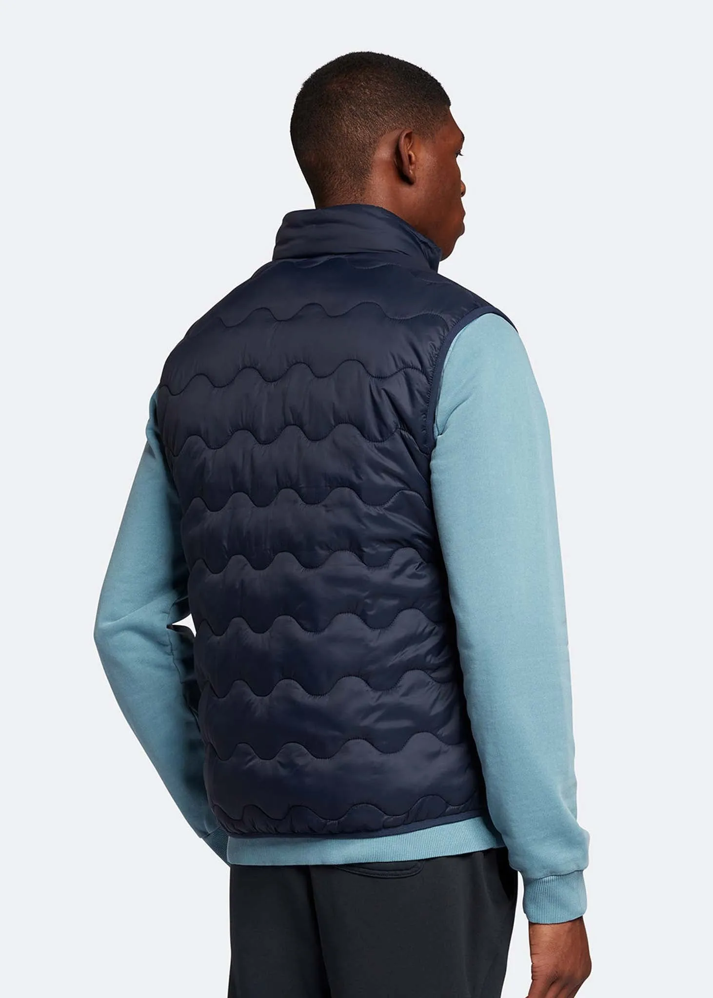 Crest quilted gilet - dark navy