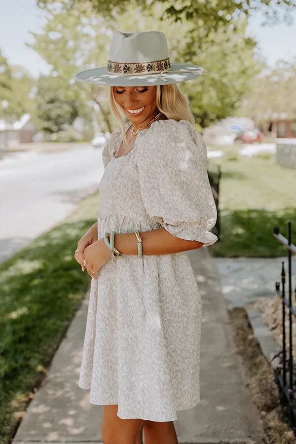 Cute On Repeat Babydoll Dress In Birch