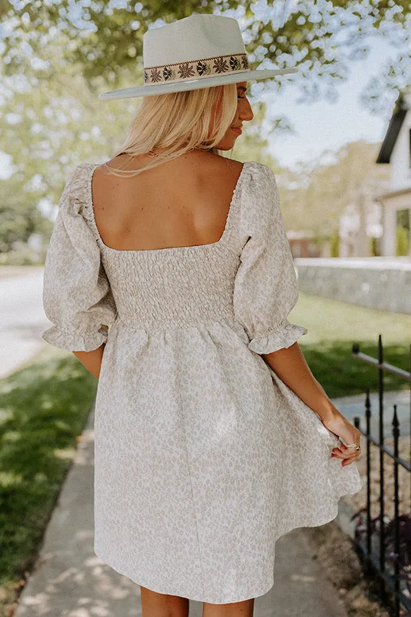 Cute On Repeat Babydoll Dress In Birch