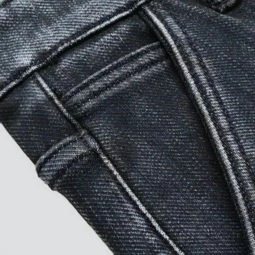 Dark men's stonewashed jeans