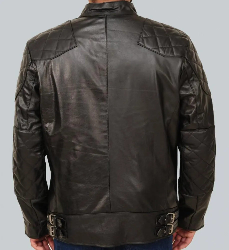 David Beckham Black Leather Jacket